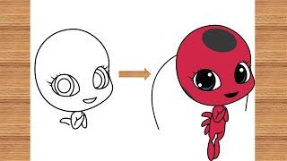 How To Draw Tikki From Miraculous Step By Step Ladybug Tamannas Drawing