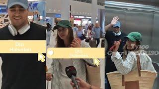 Afra Saraçoğlu Mert Ramazan Demir el-ele havaalanında evlilik sorularını cevabladı