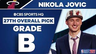 Nikola Jovic selected No. 27 overall by the Miami Heat  2022 NBA Draft  CBS Sports HQ