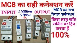 MCB connection input and output real ।। mcb connection