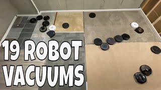 19 Robot Vacuums running at the same time in the Testing Room - FUN