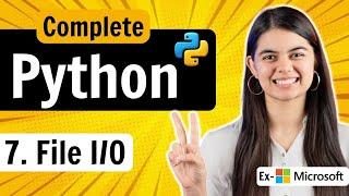 Lecture 7  File InputOutput in Python