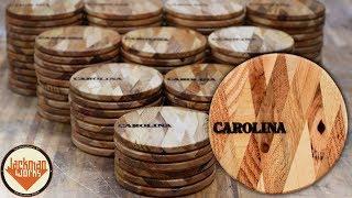 Pallet Wood Coasters with Diamond Pattern 100 of them