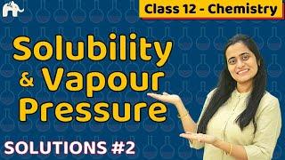 Solutions Class 12 Chemistry #2  Solubility Vapour Pressure  CBSE NEET JEE