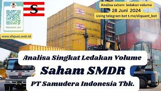 Analisa Saham Ledakan Volume SMDR  PT. Samudera Indonesia Tbk  28 Juni 2024