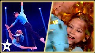 Aerial Dance Duo Win the GOLDEN BUZZER with a STUNNING Audition  Kids Got Talent