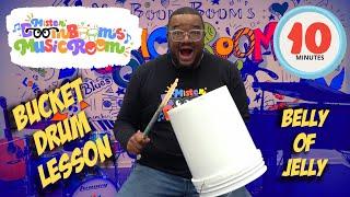 How to Play Bucket Drums for Kids Preschool & Beginners with Mister Boom Boom  Belly of Jelly Song