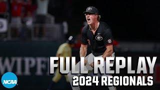 Georgia vs. Georgia Tech 2024 NCAA baseball Athens regional  FULL REPLAY