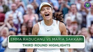 Can Raducanu beat the No.9 seed?  Emma Raducanu vs Maria Sakkari  Highlights  Wimbledon 2024