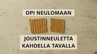 Näin neulot joustinneuletta