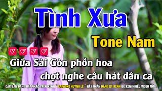 Karaoke TÌNH XƯA - Tone Nam  Cm   Nhạc Sống Huỳnh Lê