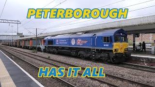 PETERBOROUGH  Wow it gets very busy in the afternoon with freight trains.