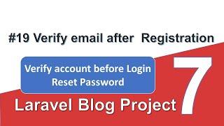 #19 Laravel Blog Project in Hindi2021 - Verify Email Account