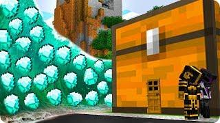 COFRE VS TSUNAMI DE DIAMANTES EN MINECRAFT   RETO CASA VS TSUNAMI EN MINECRAFT