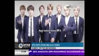 BTS Sapa Fans dengan Bahasa Indonesia  LENSA INDONESIA SIANG RTV 04 APRIL  2017 