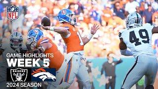 Las Vegas Raiders vs. Denver Broncos  2024 Week 5 Game Highlights