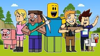 MINECRAFT FORTNITE & ROBLOX FUNNY ANIMATION 10 HOURS