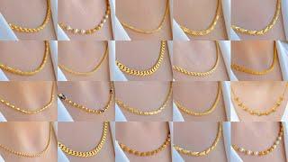 Latest 22kt gold chains with weight and price  Gold Chain collection 2022