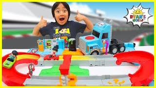 Ryans World Giant Truck Toy Car Race Track