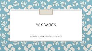 Wix Basics