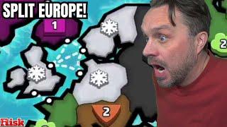 The blizzards split Europe in half