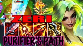 WILD RIFT ZERI ADC GAMEPLAY  PURIFIERS PATH - ZERI BUILD RUNES