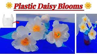 How to make Beautiful Flowers From Plastic bags   Plastic Flower banana  DIY Home Decor