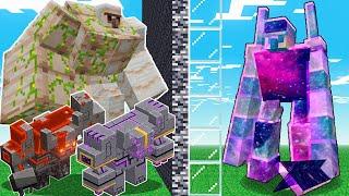 I CHEATED In a MINECRAFT GIANT IRON GOLEM AND ALL MONSTROSITY BATTLE Competition