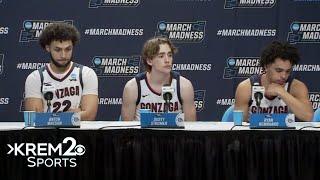 Gonzaga players talks first-round win over McNeese in NCAA Tournament