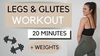 20 MIN Beine & Po Home Workout mit Kurzhanteln  Unterkörper HIIT für Zuhause