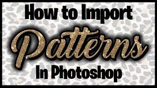How to IMPORT and use PATTERNS in photoshop super quick & easy