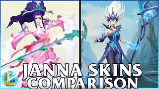 Jann Skins Comparison  Tempest Janna and Sacred Sword Janna  WILD RIFT