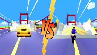 SUPER CAR VS SUPER BIKE RAMP JUMP In Dude Theft Wars