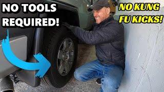 The FASTEST and EASIEST way to remove a stuck wheel without using any TOOLS