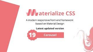 Carousel and full width slider in materialize css- #19 Carousel class