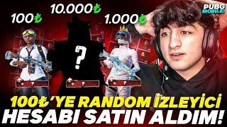 100 TLYE RANDOM İZLEYİCİ HESABI SATIN ALDIM  NERDEYSE FULL HESAP ÇIKTI   - PUBG Mobile