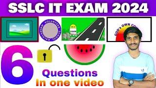 SSLC IT 2024 Chapter 1 Practical  Inkscape  6 Questions  IT Exam