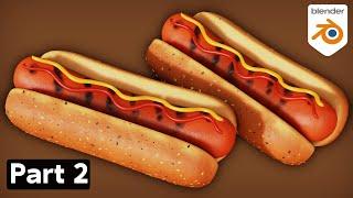 Part 2 Stylized Hot Dogs  Blender Tutorial