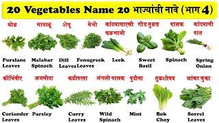 20 vegetables name in english and marathi with pictures  20 भाज्यांची नावे इंग्रजी व मराठी  भाग 4