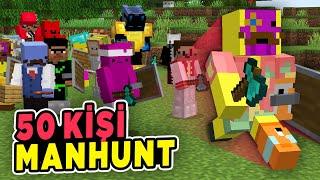 Minecraft Manhunt ama 50 Kişi Avcı 52 Öldürme İle Rekor