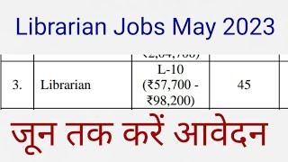 Librarian Recruitment 2023  Apply Online @itisnehaEducator  Govt Jobs Library  science Jobs