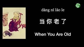 Adapted from Yeats’ Poem CHNENGPinyin lyrics “When You Are Old” by Zhao Zhao –赵照唱给母亲的歌《当你老了》中英拼音