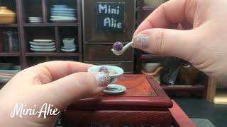 Tiny Purple Miniature Glutinous Rice Balls  Mini Cooking Show  迷你廚房  ミニクッキング