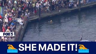 SO CLOSE MARYLAND WOMAN SWIMS FROM BAY BRIDGE TO INNER HARBOR