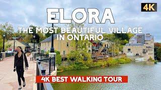 4K ELORA the Most Beautiful Village in Ontario CANADA  Best Walking Tour