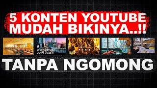 IDE KONTEN TANPA NGOMONG & TANPA MUKA cocok Buat Pemula  Ide Konten Youtube 2023