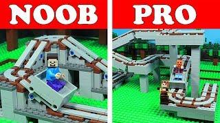 Lego Minecraft NOOB vs PRO - Rollercoaster Challenge Animation
