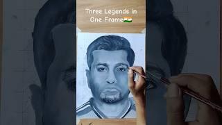 Three Legends in One Frame️ #art #foryou #drawing #sketch #viratkohli #rohitsharma #hardikpandya