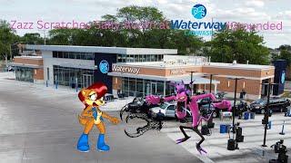 Zazz Scratches Sally Acorn at Waterway Car WashGrounded