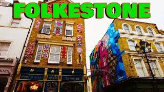 Walking Tour of Folkestone Kent Exploring the Hidden Gems of the Coastal Town  March 2023 - 4K